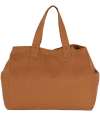 KI3208 Kimood Faded Cotton Shopper Washed Caramel Coffee colour image